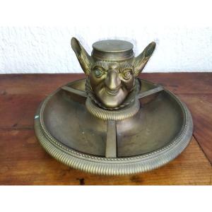 Inkwell Bronze Desk Servant Anthropomorphic Fantasy Creature Collection