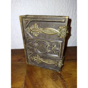 Antique Photo Album, Ornate Brass Clasp, 19th-century Collection