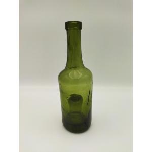 Small Antique Blown Glass Bottle, Tableware, Display Item, Collectible, 22cm 