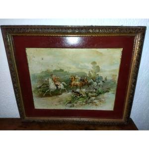 Table XX Scenes Of A Hunt: Horsemen And Hunting Dogs