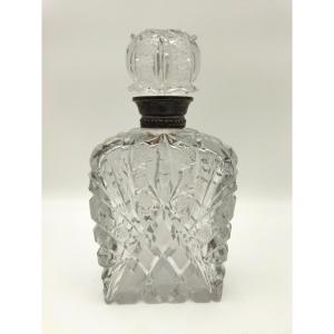 Whiskey Decanter, Cut Crystal And Silver-plated Metal, Tableware