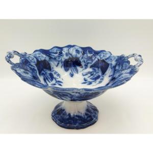 Vieillard Johnston Bordeaux Compote Dish Large Bowl On Pedestal With Handles Earthenware 19th Century