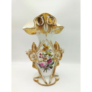 Large Church Vase, Paris Porcelain, Napoleon III