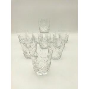 11 Antique Crystal Whisky/spirit Glasses From Lorraine 