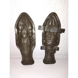 Antique Chocolate Mold, Lobster Shape, Collection