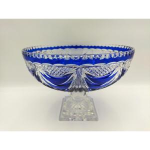 Cobalt Blue Cut Crystal Centerpiece From Lorraine No. 95/500