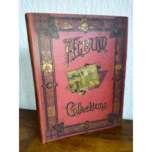 Chromo Album Advertising Cards For Louit Poulain Chocolate, Lombart, Suchard...art Nouveau 19th Century 