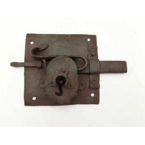 Antique Wrought Iron Lock - Display Item For Collectors