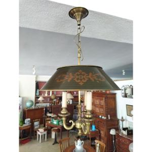 3-arm Painted Sheet Metal Chandelier, Hot Water Bottle Style