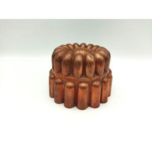 Antique Copper Cake Mold, Folk Art, Collectible Tableware 