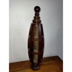 Yoke With 3 Bells, Turned Wood Decoration, Traditional Ox Hitch, Countryside Folk Art