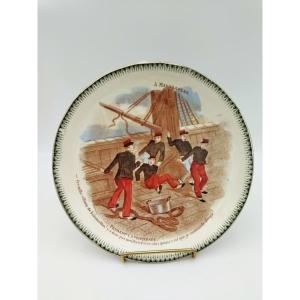 Choisy-le-roi H&b Terre De Fer Plate Antique Militaria Colony
