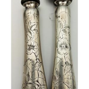 Art Nouveau Couverts à Gibier & à Viande Poinçon Minerve Art De La Table