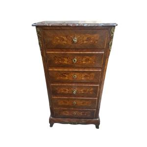 Louis XV Style Marquetry Secretary 