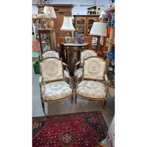 4 Armchairs Napoleon III Period