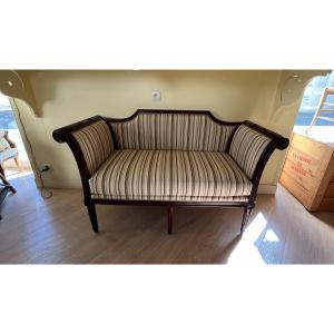 Bench, Louis XVI Period Sofa In Mahogany
