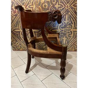 Empire Office Armchair With Rams' Heads, Jacob Feet