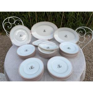 Paris Porcelain Service H Beziat Gold 