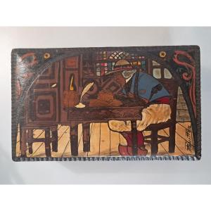 Breton Box Painted By Paul Fouillen Quimper