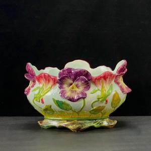 Delphin Massier Barbotine Planter C1880