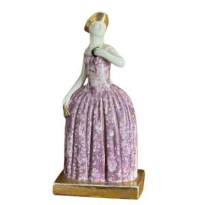 Large Polychrome Craquelé Statuette By Marcel Renson,  Art Deco