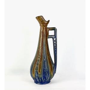 Large Stoneware Ewer By Gilbert Méténier, Early 20th Century