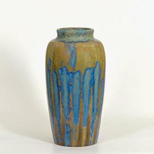 Pierrefonds Stoneware Vase, Early 20th Century 32cm