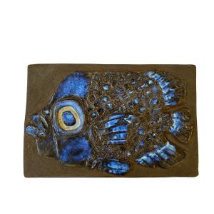 Copenhagen Royal Fish Wall Plaque By Inge-lise Koefoed 1960s