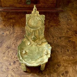 19th Century Gilt Bronze Lady's Watch Holder