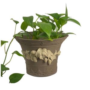 Sarreguemines Cachepot In Terre d'Egypte, Mid 19th Century