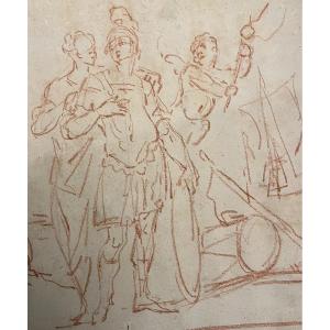 Beautiful Sanguine 18th, Presenting  Mars, Venus And Cupidon.
