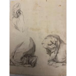 Interesting Study Of Drape, Late 16th Century, Early 17th Century.