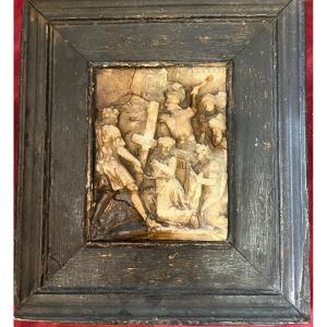 Malines Plaque, Carrying The Cross, 16th Century.