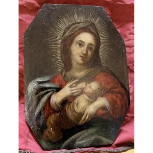 Nice Panel, The Virgin Nurishing  The Child, XVIII Teen Century, France.