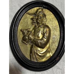 Gilt Bronze Medallion, Flanders. Late 17th Century.