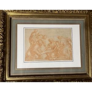 Italian Sanguine 17th Century. Follower Of Andrea Del Sarto.