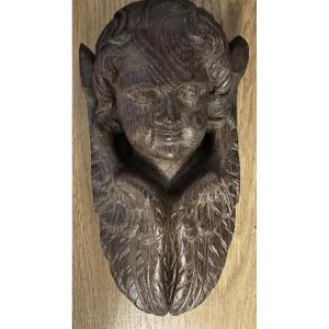 Angel's Head With Wings Gathered Behind The Head. 17th Century. France 