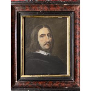 19th Century Copy Of Philippe De Champaigne's Self-portrait, In Pastel. 19th Century.