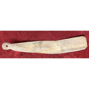 Engraved Animal Bone Blade, Late 19th, Early 20th Century. 