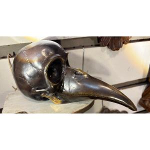 Bronze Sculpture In The Style Of Venetian Masks, 20th Century.