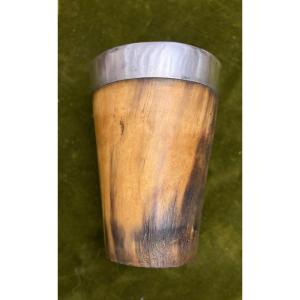 Glass (hunting Glass?) In Silver-rimmed Horn