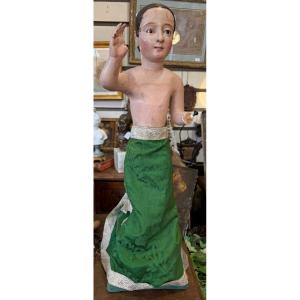 Procession Statue Of The Infant Jesus, Spain. 18th Century.