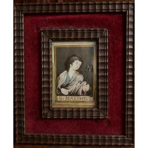 Small Gouache On Vellum, Early 18th Century, St Mathieu. France.