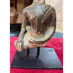 Bronze Statuette, Seated Headless Buddha, Thailand, 19th Century.