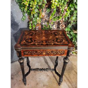 Napoleon III Marquetry Games Table