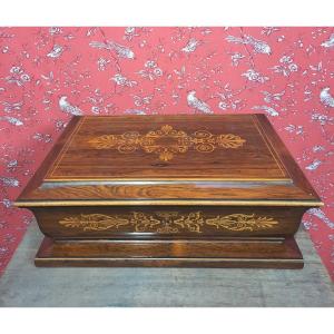 Rosewood Box From The Charles-x XIXth Century