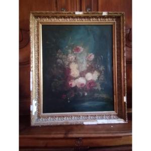 Peinture Bouquet De Fleurs école Française. 