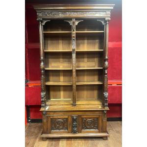 Large 19th Century Renaissance Style Library