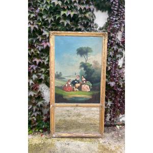 19th Century Country Scene Trumeau