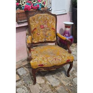 18th Century, Early 19th Century Tapestry Armchair